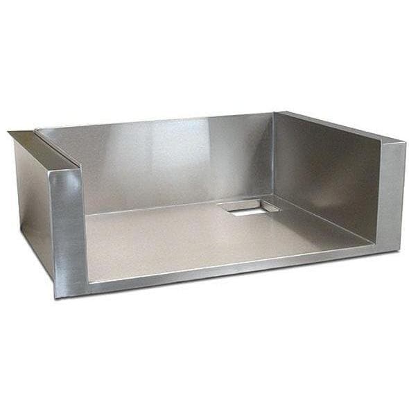 Rectangular stainless steel Fire Magic grill insert with open top