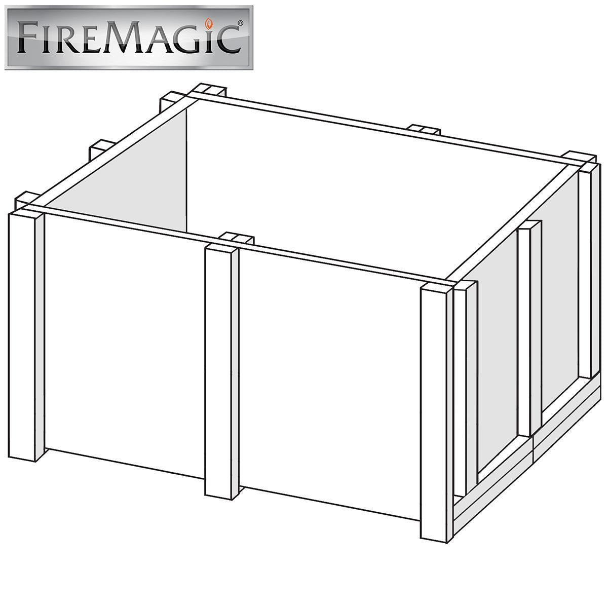 Insulating liner kit for countertop grill, diagram of rectangular liner frame
