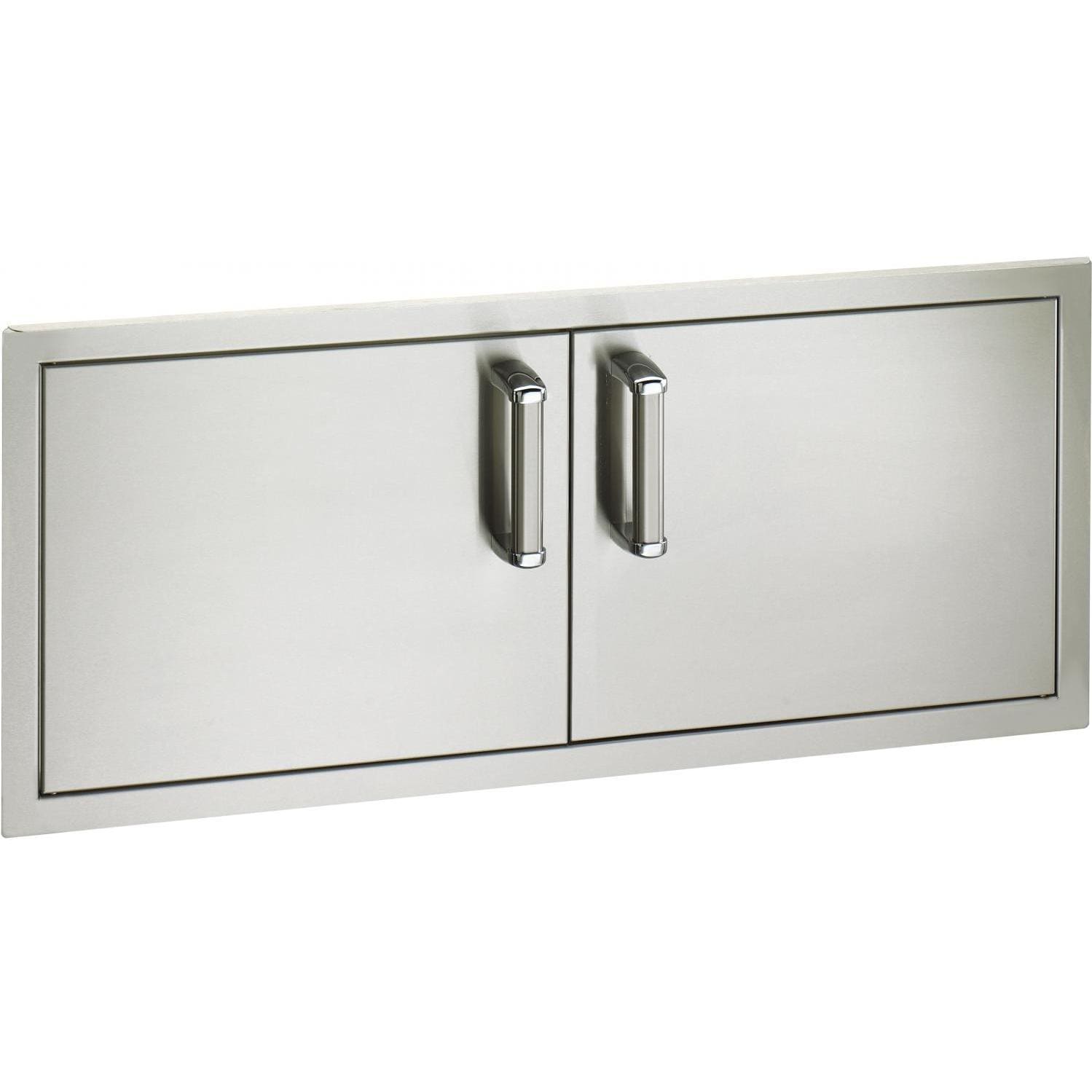 Fire Magic premium flush double access door, stainless steel with soft-close handles