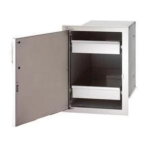 Fire Magic Select 14" Left-Hinged Enclosed Cabinet Storage with Drawers (33820-SL) Grill Accessories Fire Magic 