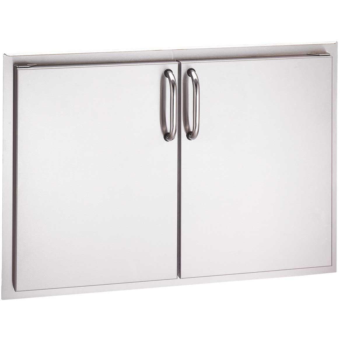 Fire Magic double access door, 21x30 in stainless steel with two vertical handles