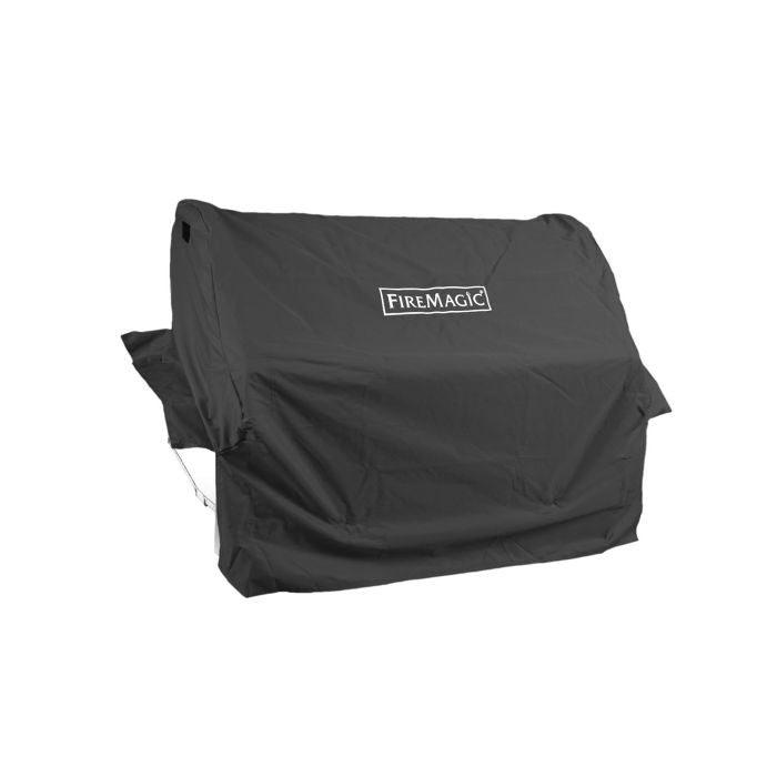 Fire Magic vinyl grill cover, black with logo patch for built-in grills