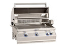 Fire Magic Aurora A540i 30-Inch Natural Gas Built-In Grill with 1 Sear Burner, Backburner, Rotisserie Kit and Analog Thermometer (A540I-8LAN)