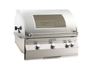 Fire Magic Aurora A660i 30-Inch Propane Gas Built-In Grill with 1 Sear Burner, Backburner, Rotisserie Kit, Magic View Window and Analog Thermometer (A660I-8LAP-W)