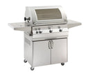Fire Magic Aurora A660s 30-Inch Natural Gas Freestanding Grill, Single Side Burner, Magic View Window and Analog Thermometer (A660S-7EAN-62-W)