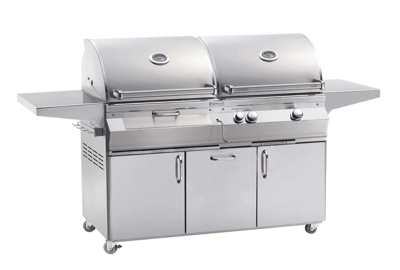 Fire Magic Aurora A830s 46-Inch Natural Gas and Charcoal Freestanding Dual Grill with Analog Thermometer (A830S-7EAN-61-CB)