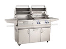 Fire Magic Aurora A830s 46-Inch Natural Gas and Charcoal Freestanding Dual Grill with Analog Thermometer (A830S-7EAN-61-CB)