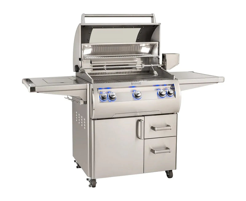 Fire Magic Echelon Diamond E660s 30-Inch A Series Freestanding Gas Grill With Rotisserie, Single Side Burner, Analog Thermometer & Magic View Window, Propane ( E660S-8EAP-62-W)