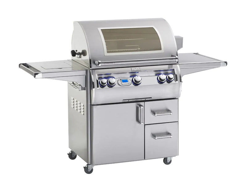 Fire Magic Echelon Diamond E660s 30-Inch Freestanding Gas Grill With Rotisserie, Single Side Burner, Digital Thermometer & Magic View Window, Natural Gas (E660S-8E1N-62-W)