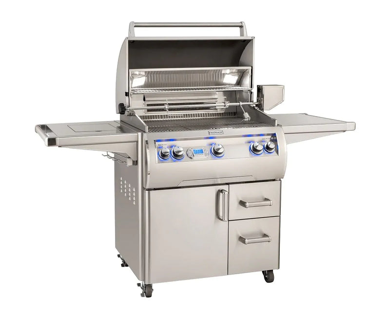Fire Magic Echelon Diamond E660s 30-Inch Freestanding Gas Grill With Rotisserie, Infrared Burner, Single Side Burner & Digital Thermometer, Natural Gas (E660s-8L1N-62)