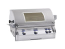 Fire Magic Echelon Diamond E790i 36-Inch Natural Gas Built-In Grill with 1 Sear Burner, Backburner, Rotisserie Kit, Magic View Window and Analog Thermometer (E790I-8LAN-W)