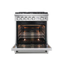Forno 3-Piece Appliance Package - 30" Gas Range, Pro-Style Refrigerator, and Dishwasher in Stainless Steel Appliance Package Forno 