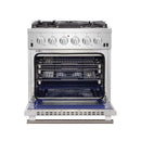 Forno 3-Piece Pro Appliance Package - 30" Gas Range, French Door Refrigerator, and Dishwasher in Stainless Steel Appliance Package Forno 