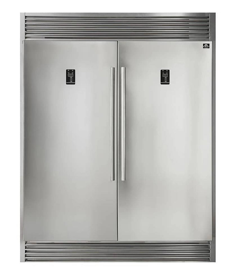 Forno 3-Piece Pro Appliance Package - 48" Dual Fuel Range, Pro-Style Refrigerator, and Dishwasher in Stainless Steel Appliance Package Forno 