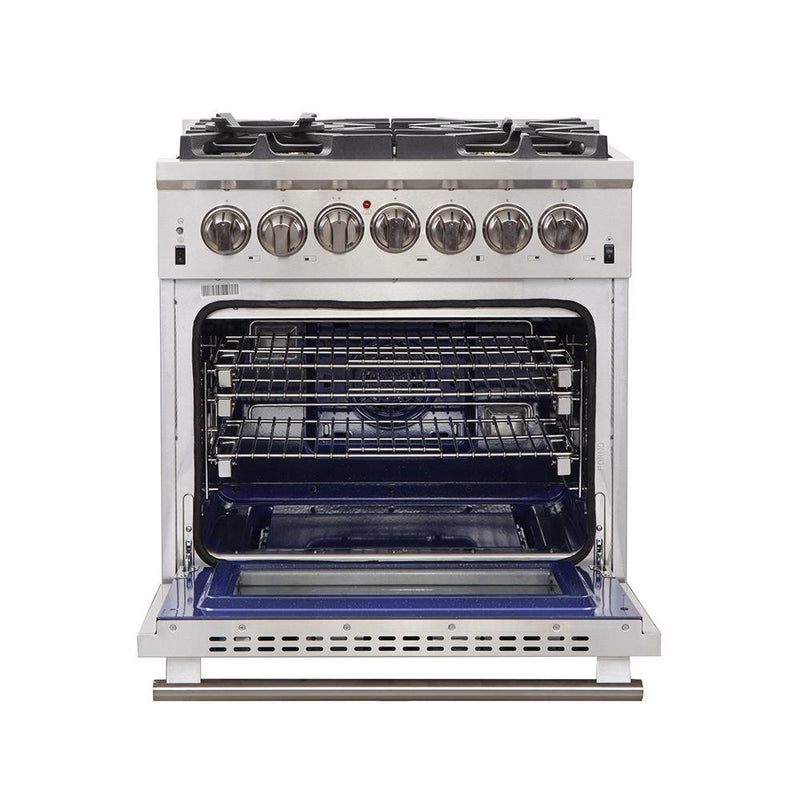 Forno 30" Capriasca Dual Fuel Range with 240v Electric Oven - 5 Burners, Convection Oven and 100,000 BTUs (FFSGS6187-30) Ranges Forno 
