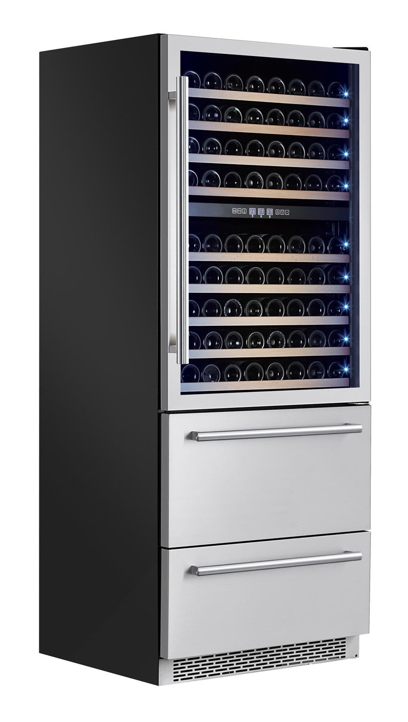 Forno 30" Dual Zone Wine Cooler & Refrigerator Drawer (FWCDR6661-30S) Wine Coolers Forno 