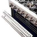 Forno 36" Capriasca Gas Range with 6 Burners and Convection Oven in Stainless Steel with White Door (FFSGS6260-36WHT) Ranges Forno 