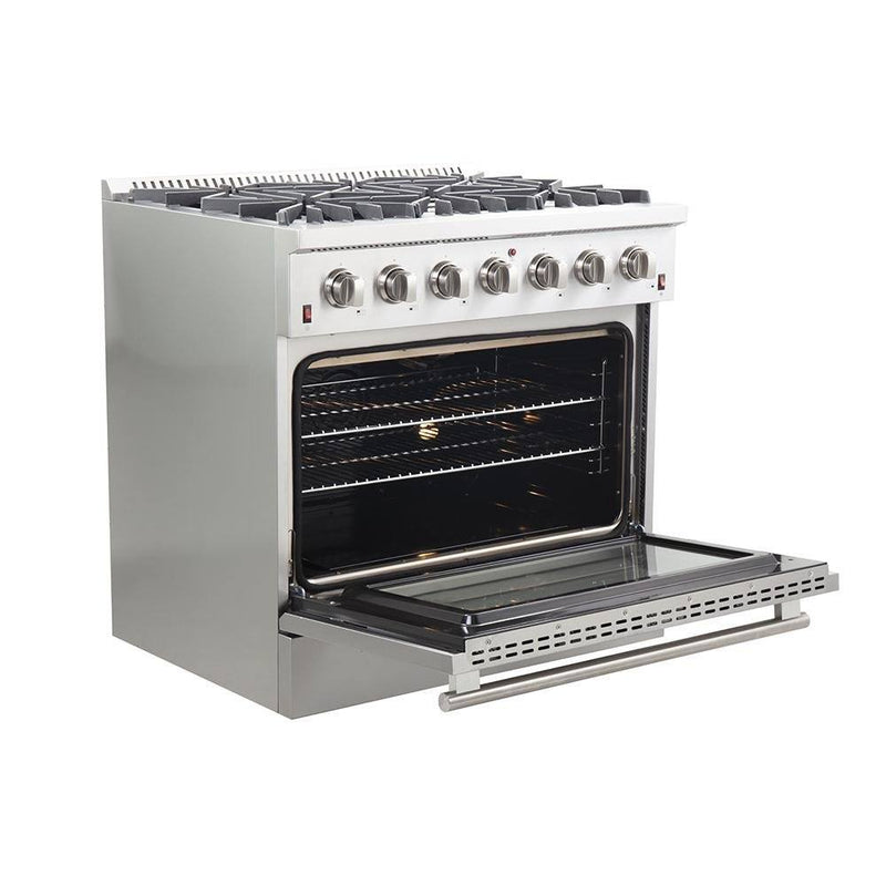 Forno 36" Galiano Gas Range with 6 Burners and Convection Oven (FFSGS6244-36) Ranges Forno 
