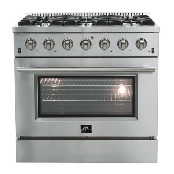 Forno 36" Galiano Gas Range with 6 Burners and Convection Oven (FFSGS6244-36) Ranges Forno 