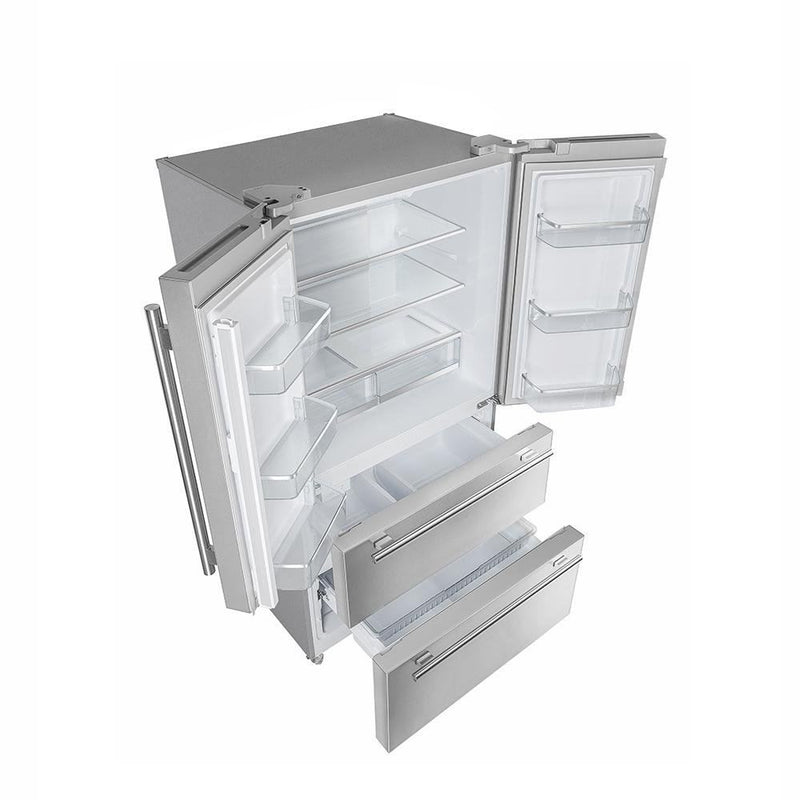 Forno 36 Refrigerator w/ Freezer Drawer (FFRBI1820-36SB)