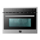 Forno 4-Piece Appliance Package - 30" Gas Range, 36" Refrigerator with Water Dispenser, Microwave Oven, & 3-Rack Dishwasher in Stainless Steel Appliance Package Forno 