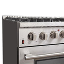 Forno 4-Piece Appliance Package - 36" Dual Fuel Range, 36" Refrigerator with Water Dispenser, Microwave Drawer, & 3-Rack Dishwasher in Stainless Steel Appliance Package Forno 