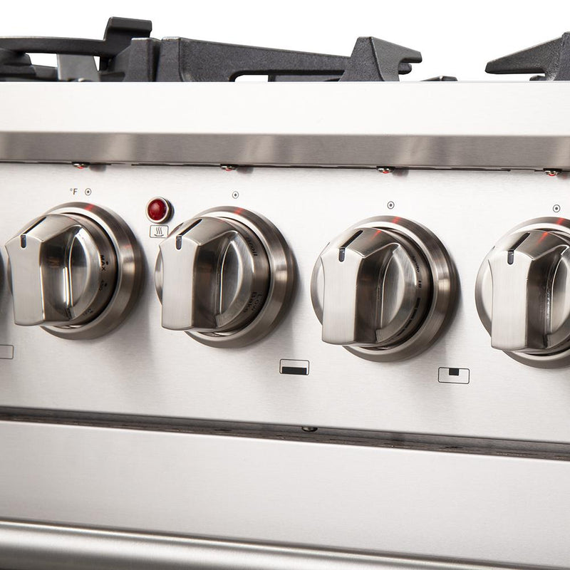 Forno 4-Piece Pro Appliance Package - 30" Dual Fuel Range, Premium Hood, French Door Refrigerator, and Dishwasher in Stainless Steel Appliance Package Forno 