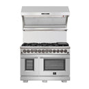 Forno 48" Capriasca Dual Fuel Range with 240v Electric Oven - 8 Burners, Griddle, and 160,000 BTUs (FFSGS6187-48) Ranges Forno 
