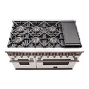 Forno 48" Capriasca Gas Range with 8 Gas Burners and Convection Oven in Stainless Steel with White Door (FFSGS6260-48WHT) Ranges Forno 