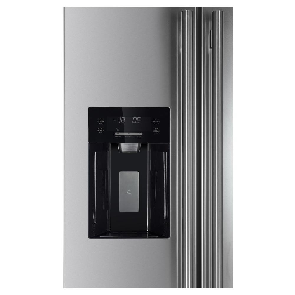 Stainless steel refrigerator water dispenser with digital control display