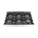 Forno 5-Piece Appliance Package - 36" Gas Range, 56" Pro-Style Refrigerator, Wall Mount Hood with Backsplash, Microwave Drawer, & 3-Rack Dishwasher in Stainless Steel Appliance Package Forno 