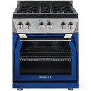 Forza 30" 5.2 cu. ft. Stainless Steel Pro-Style Gas Range in Dinamico Blue (FR304GN-B) Ranges Forza 
