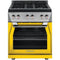 Forza 30-Inch 5.2 cu. ft. Stainless Steel Pro-Style Gas Range in Ribelle Yellow (FR304GN-Y)