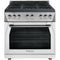 Forza 36-Inch 6.0 cu. ft. Stainless Steel Pro-Style Gas Range in Valoroso White (FR366GN-W)