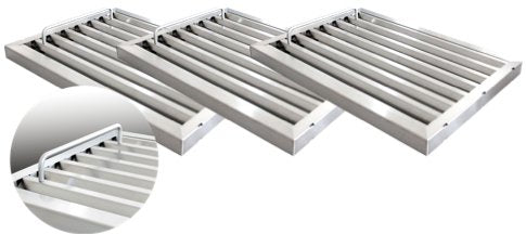 36-inch baffle filter kit with three rectangular filter panels and gray metal baffles
