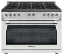 Forza 48" 7.8 cu. ft. Stainless Steel Pro-Style Gas Range in Valoroso White (FR488GN-W) Ranges Forza 