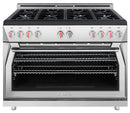 Forza 48" 7.8 cu. ft. Stainless Steel Pro-Style Gas Range in Valoroso White (FR488GN-W) Ranges Forza 