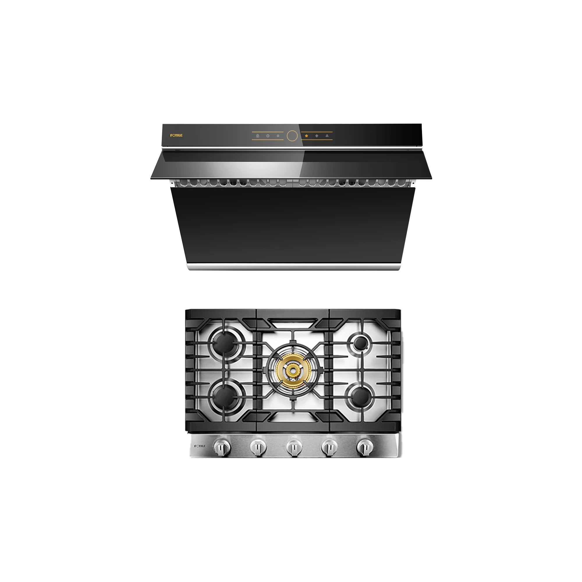 Fotile 2-Piece Appliance Package 30-Inch Gas Cooktop  Under Cabinet