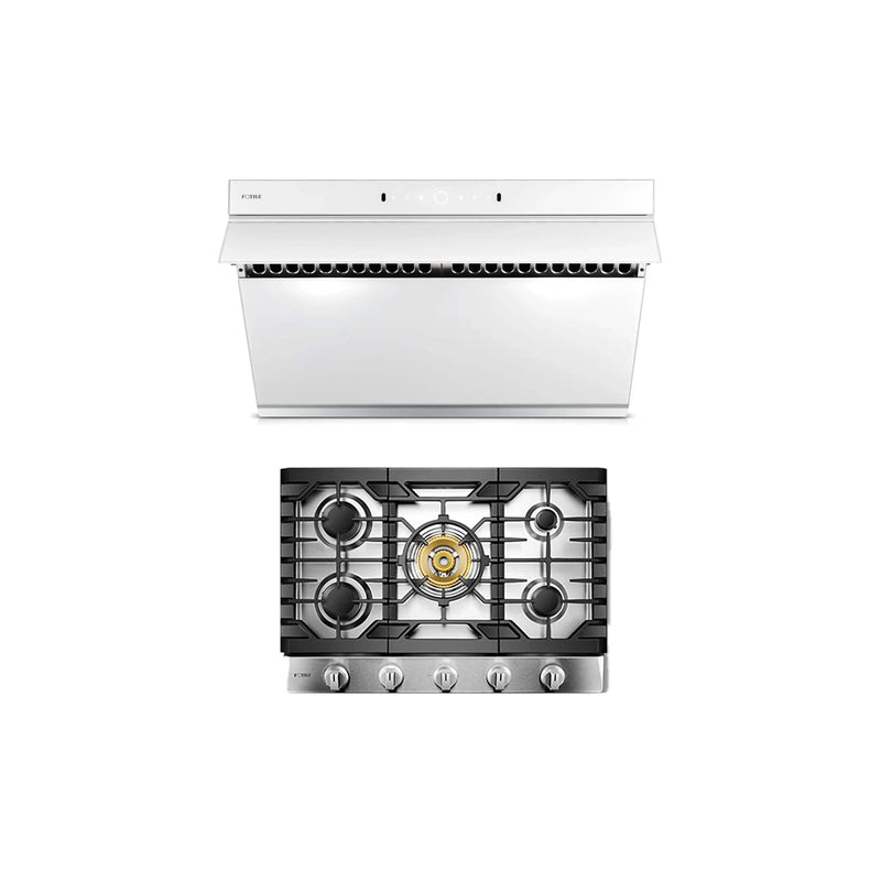 Fotile Appliance Package - Under the Cabinet Range Hood or Wall Mount Range Hood & 30" Natural Gas Cooktop in Stainless Steel Appliance Package Fotile JQG7505-W GLS30501 