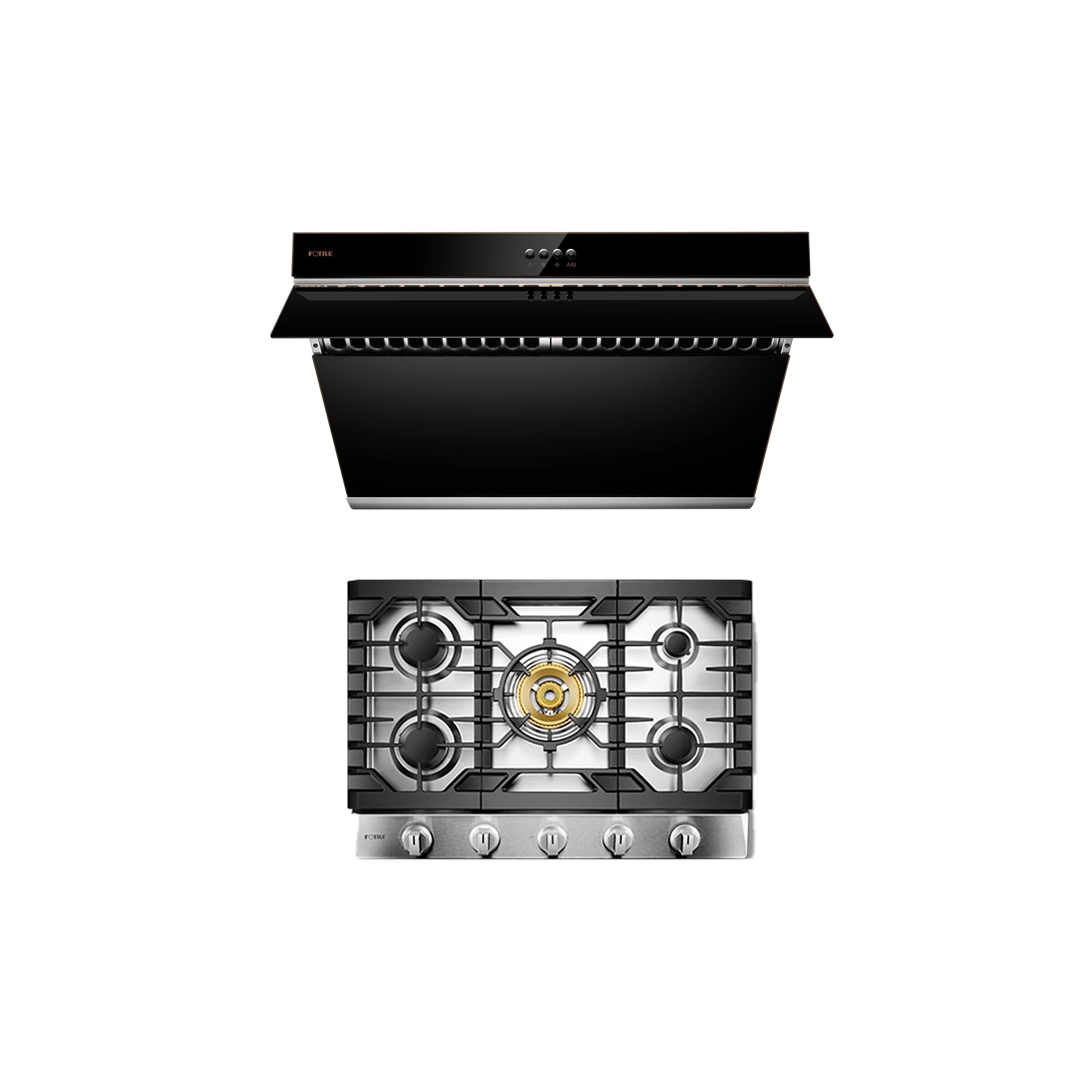 Fotile 2-Piece Appliance Package 30-Inch Gas Cooktop  Under Cabinet