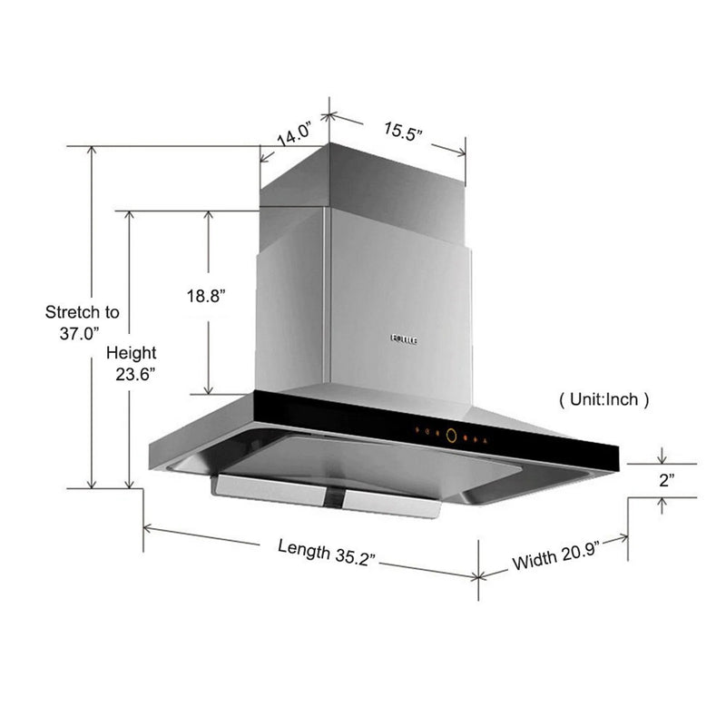 Fotile 2-Piece Appliance Package - 36-Inch Gas Cooktop & Wall Mounted Range Hood (EMS9018 + GLS36502)