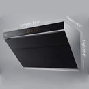 Fotile Slant Vent Series 30-inch 1000 CFM Under Cabinet or Wall Mount Range Hood with 2 LED lights, Motion, and Touch Activation in Onyx Black Tempered Glass (JQG7505) Range Hoods Fotile 