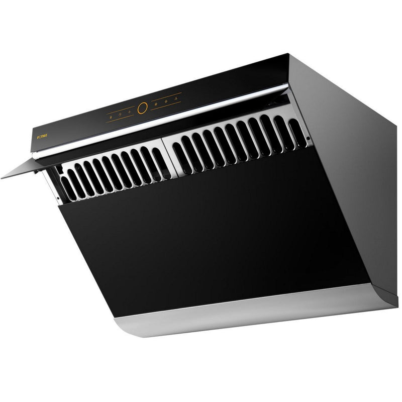 Fotile Slant Vent Series 30-inch 850 CFM Under Cabinet or Wall Mount Range Hood with 2 LED lights, and Touchscreen in Onyx Black Tempered Glass (JQG7501) Range Hoods Fotile 