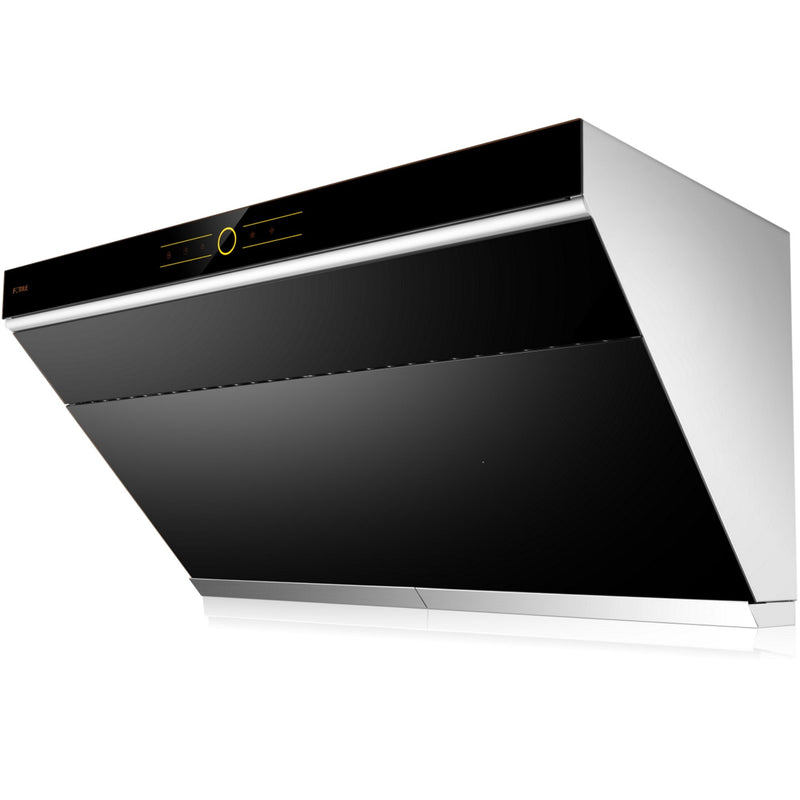 Fotile Slant Vent Series 36-inch 850 CFM Under Cabinet or Wall Mount Range Hood with 2 LED lights, and Touchscreen in Onyx Black Tempered Glass (JQG9001) Range Hoods Fotile 
