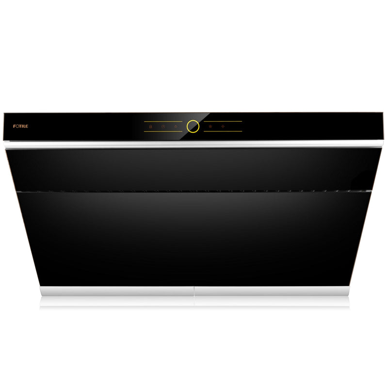 Fotile Slant Vent Series 36-inch 850 CFM Under Cabinet or Wall Mount Range Hood with 2 LED lights, and Touchscreen in Onyx Black Tempered Glass (JQG9001) Range Hoods Fotile 