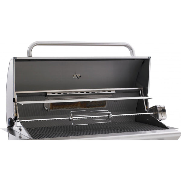 Fire Magic heavy-duty rotisserie kit for electric grill, with spit and mounting frame