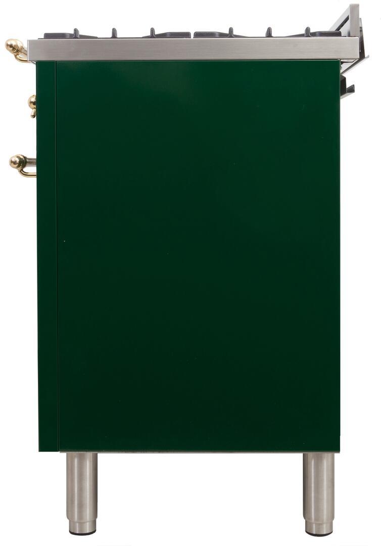 ILVE 24" Nostalgie - Dual Fuel Range with 4 Sealed Burners - 2.44 cu. ft. Oven - Brass Trim in Emerald Green (UPN60DMPVS) Ranges ILVE 