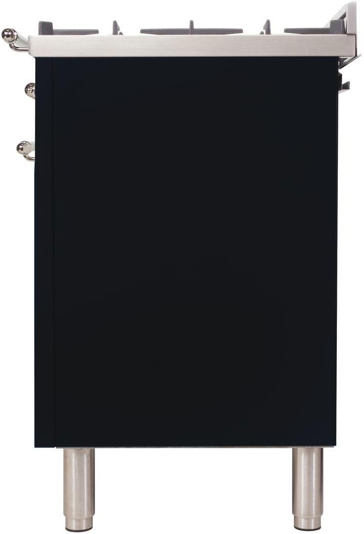 ILVE 24" Nostalgie - Dual Fuel Range with 4 Sealed Burners - 2.44 cu. ft. Oven - Chrome Trim in Glossy Black (UPN60DMPNX) Ranges ILVE 