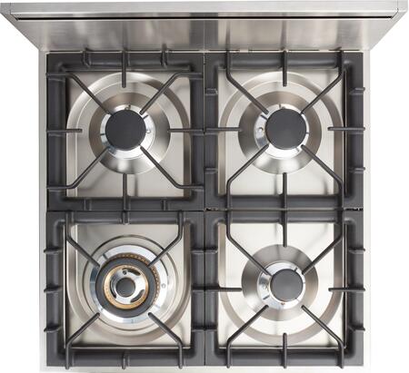 ILVE 24" Professional Plus Range with 4 Burners - 2.4 cu. ft. Oven - in Blue Grey with Chrome Trim (UPW60DVGGGU) Ranges ILVE 