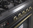 ILVE 30" Majestic II Dual Fuel Range with 5 Burners - 2.3 cu. ft. Oven - Brass Trim in Matte Graphite (UM30DNE3MGG) Ranges ILVE 